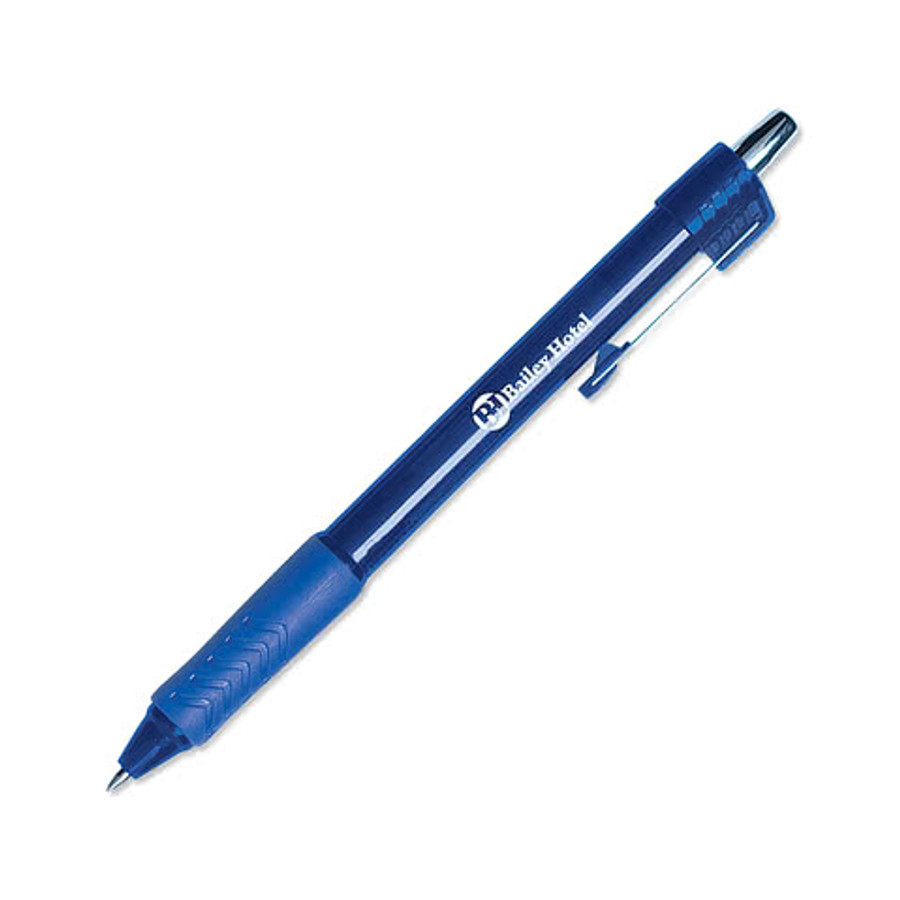 Rubber Grip Gel Pen (color ink) in Black