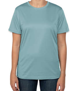 Clique by Cutter & Buck Women's Spin Eco UPF 50 Performance Shirt - Color: Dusty Blue
