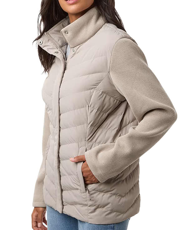 Weatherproof Women’s Mixed Media Chevron Soft Shell Jacket