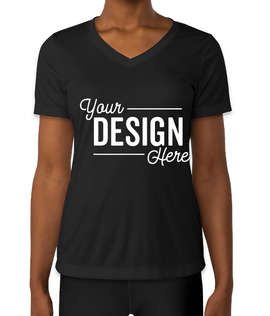 Sport-Tek Women's Competitor V-Neck Performance Shirt - Color: Black