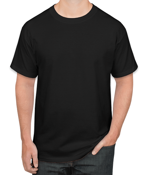 Hanes Authentic T-shirt - Embroidered in Black