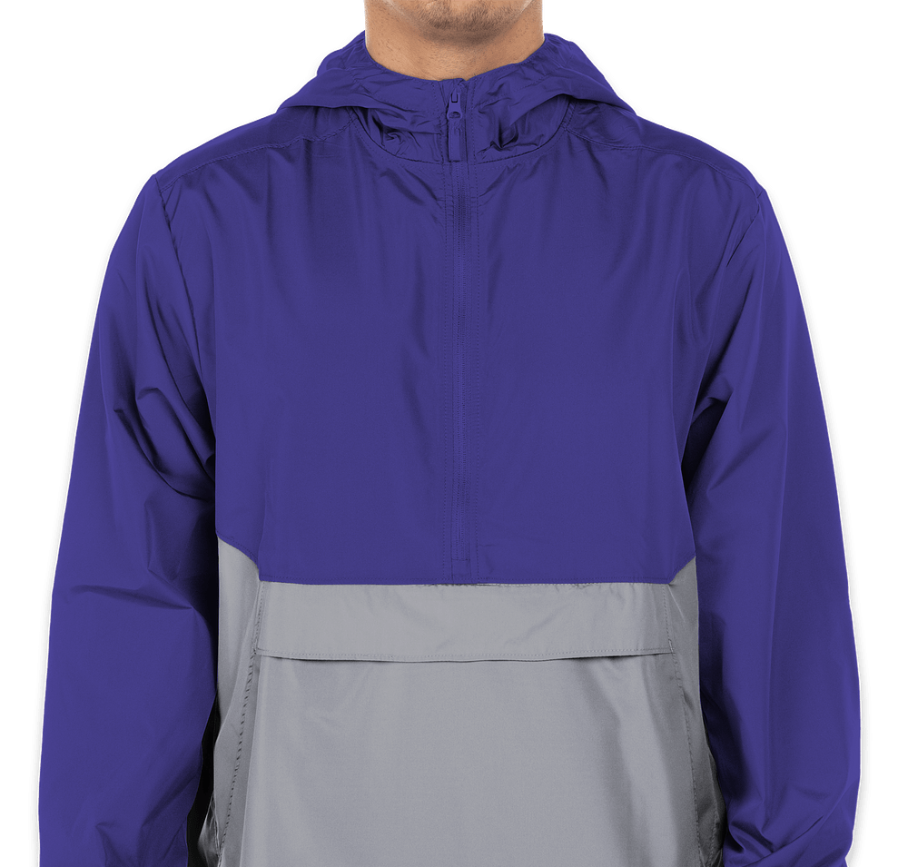 Holloway Packable Hooded Half Zip Pullover-default