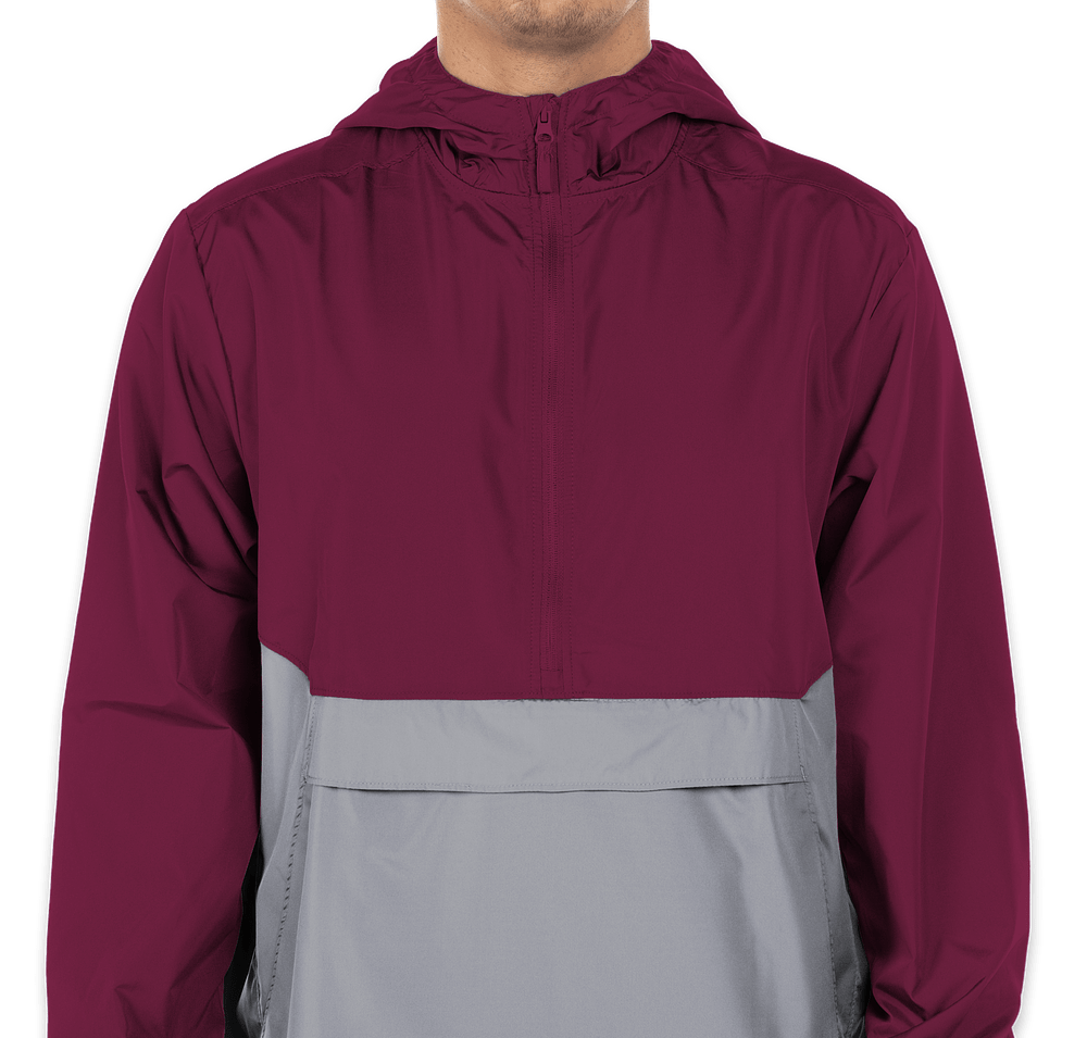 Holloway Packable Hooded Half Zip Pullover-default