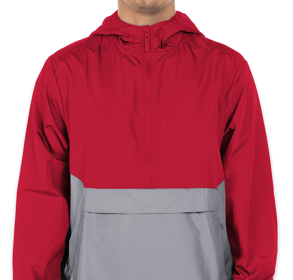 Holloway Packable Hooded Half Zip Pullover-default