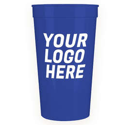 32 oz. Plastic Stadium Cup - Color: Royal