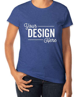 Gildan Women's Lightweight Jersey T-shirt - Color: Heather Blue