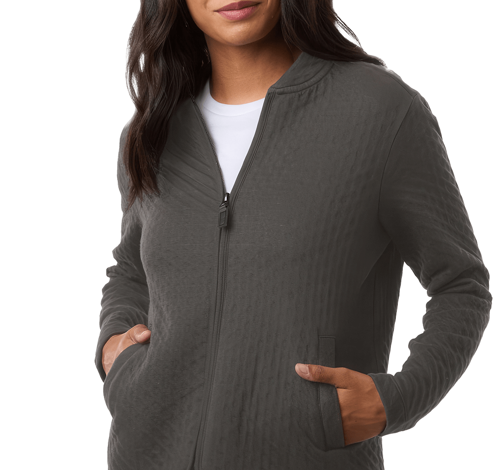 Devon & Jones Women's Berkley Textured Full-Zip Jacket-default