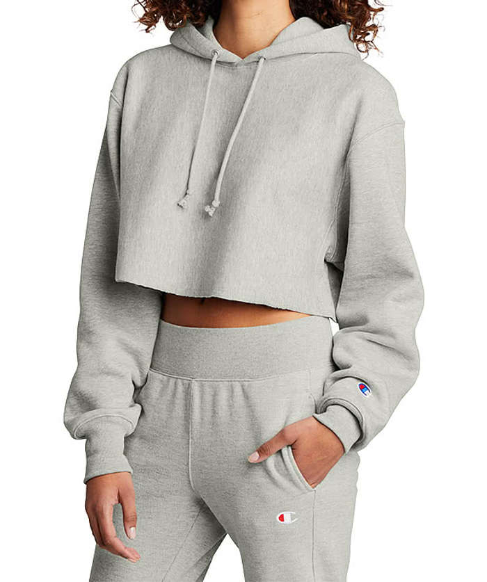 Champion Women's Cropped Pullover Hoodie, Reverse Weave Cropped