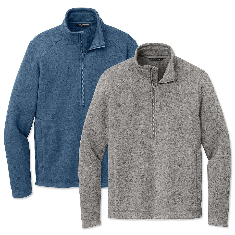 Port Authority Arc Quarter Zip Sweater Fleece Pullover - Printed