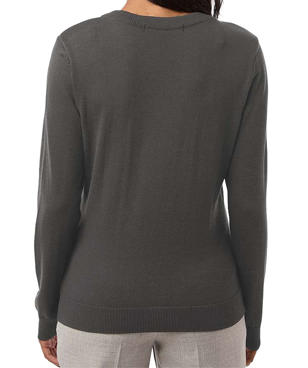 Devon & Jones Women's New Classics Recycled V-Neck Sweater - Embroidered