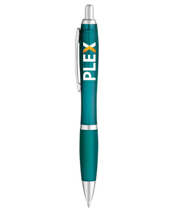 Curvaceous Translucent Ballpoint Pen (black ink)