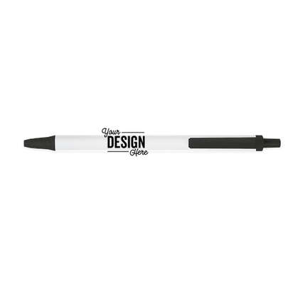 BIC Clic Stic Pen (black ink) - White / Black