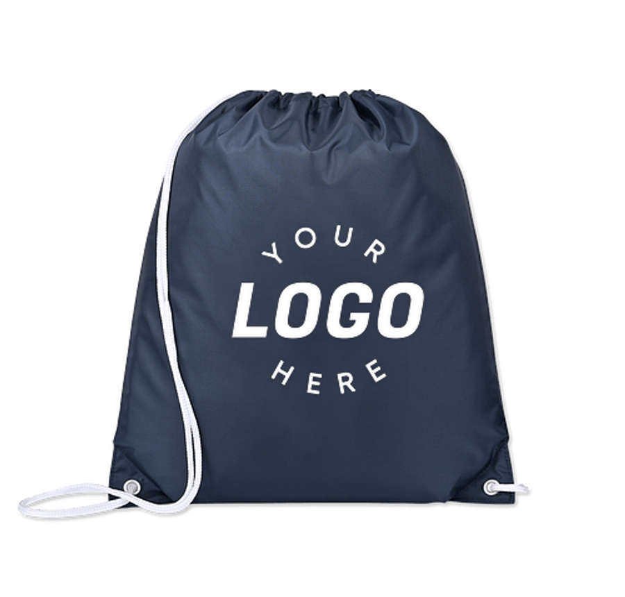 Arlo Recycled Drawstring Bag in Navy