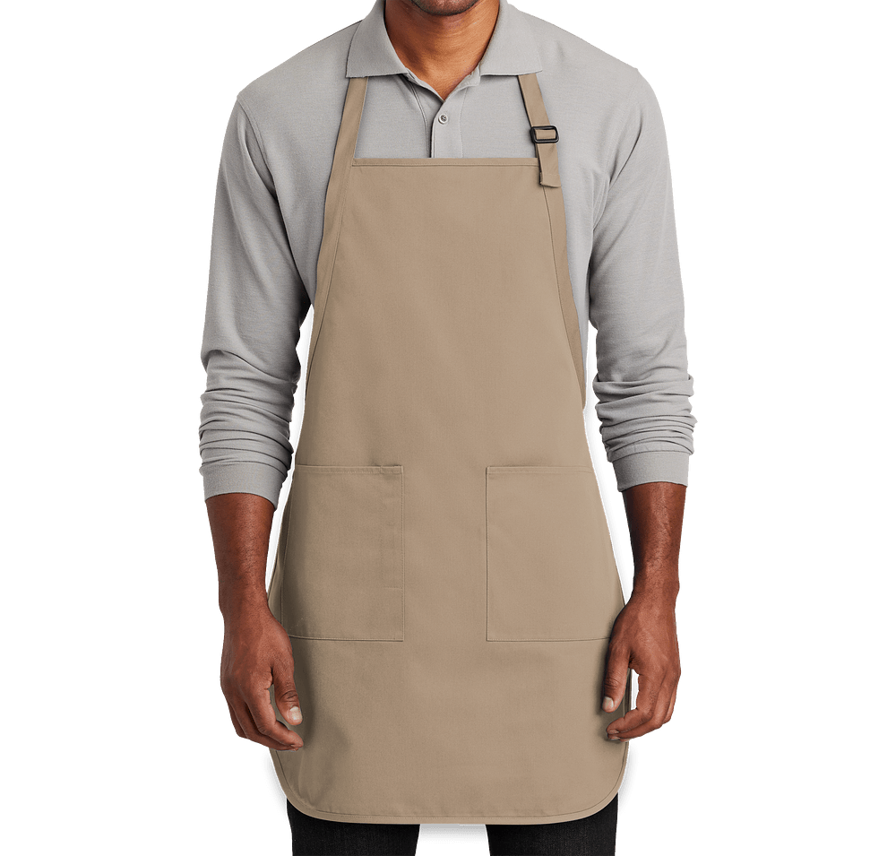 Port Authority Two-Pocket Full Length Apron - Embroidered-default