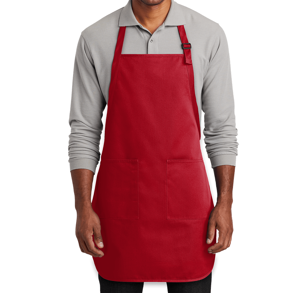 Port Authority Two-Pocket Full Length Apron - Embroidered-default