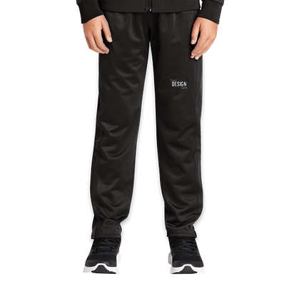 Sport-Tek Youth Tricot Tapered Warm-Up Pant - Black