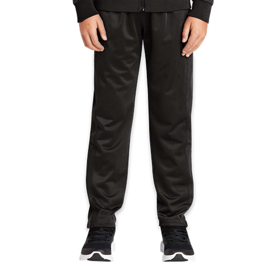 Sport-Tek Youth Tricot Tapered Warm-Up Pant in Black