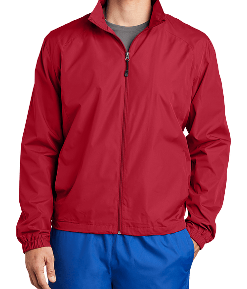 Sport-Tek Full Zip Windbreaker Jacket in True Red