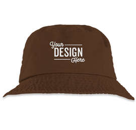 Mega Cap Cotton Twill Bucket Hat - Color: Brown