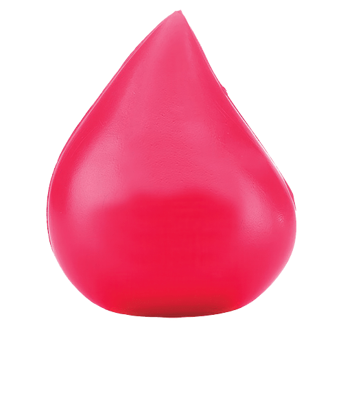 Red Blood Drop Stress Reliever in RED