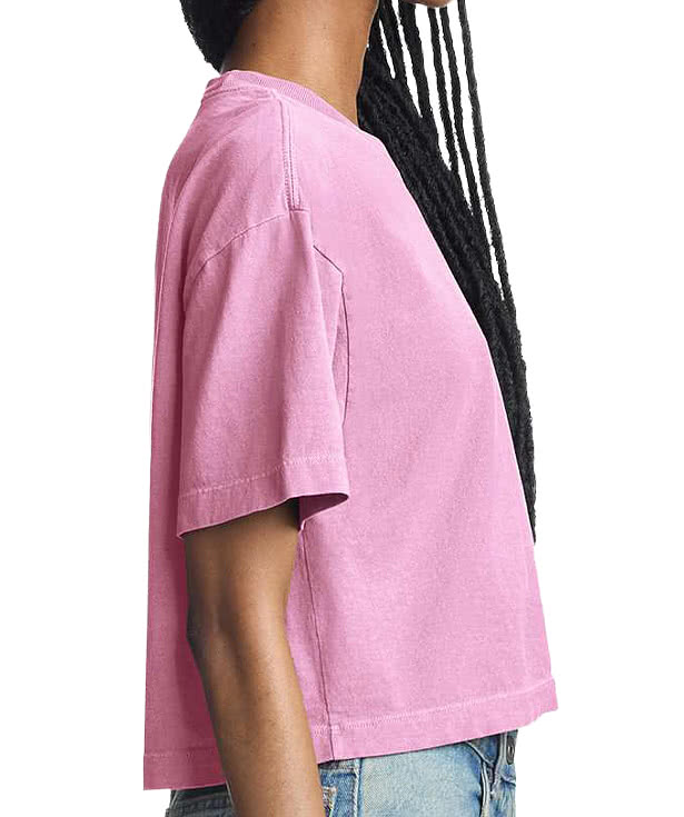 American Apparel Women's Heavyweight Cotton Garment Dyed Cropped T-shirt