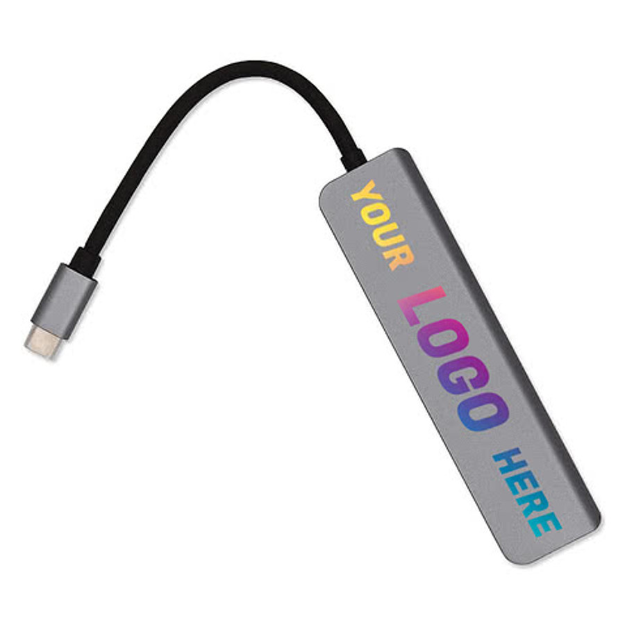 Full Color iBar 6-in-1 USB Hub with HDMI in Silver