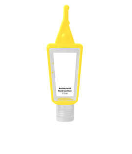 1 oz. Hand Sanitizer in Silicone Holder - Color: Yellow
