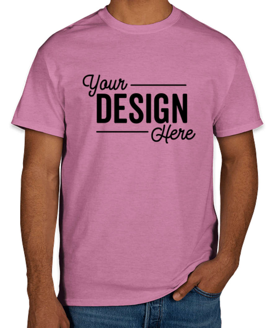 Gildan 100% Cotton T-shirt in Heather Radiant Orchid