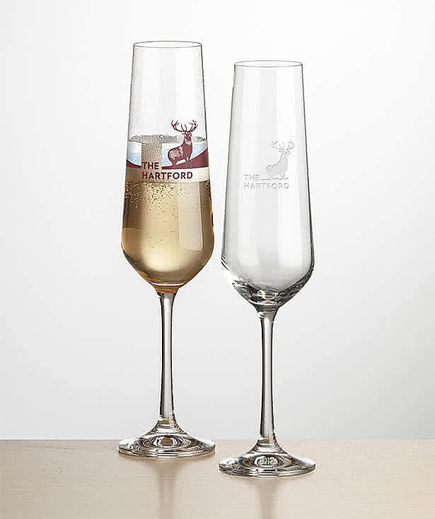 Laser Etched 6.5 oz. Cannes Flute Glass