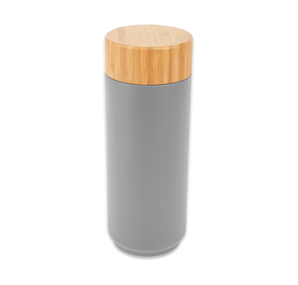 Laser Engraved 16 oz. Stainless Steel Lexington Water Bottle with Bamboo Lid-default