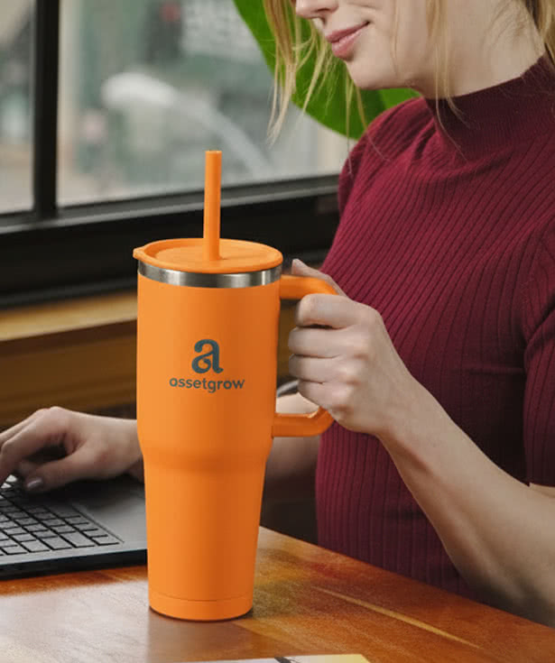 Full Color 40 oz. SENSO Summit Insulated Travel Mug with Straw