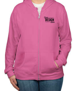 Canada - Gildan Women's Zip Hoodie - Color: Azalea