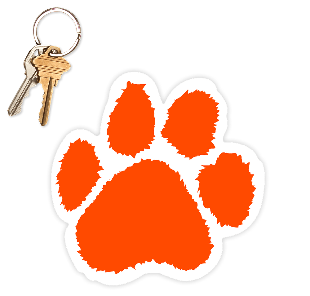 5.5 in. x 5.5 in. Paw Print Car Magnet-default