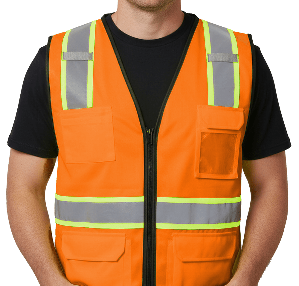 Kishigo Class 2 6-Pocket Contrast Mesh Safety Vest-default