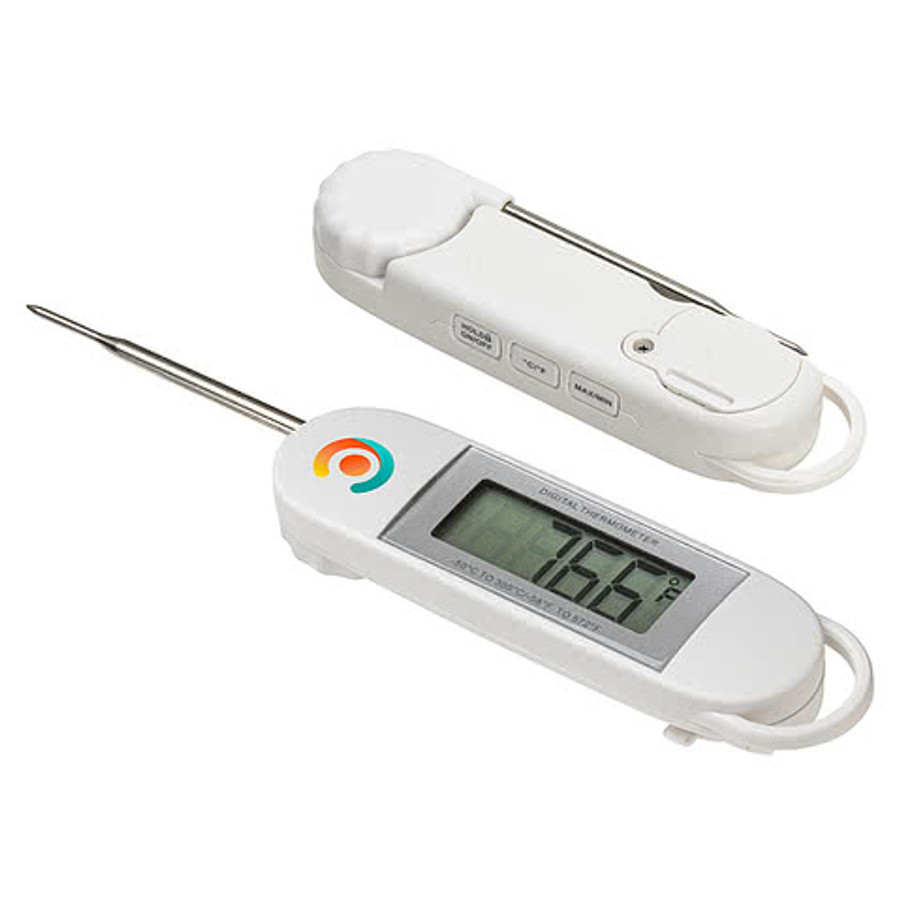 Roadhouse Cooking & BBQ Digital Thermometer in White