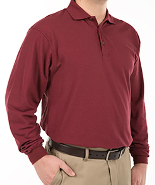 Port Authority Tall Silk Touch Long Sleeve Polo - Embroidered