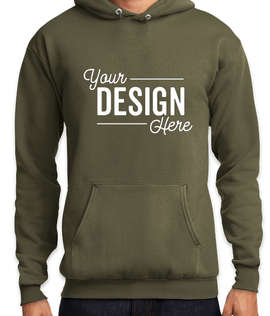 Port & Company Core Pullover Hoodie - Color: Olive Drab Green
