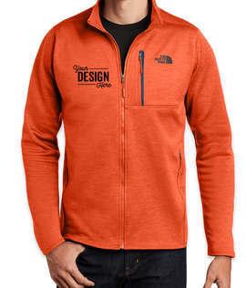 The North Face Skyline Full Zip Fleece Jacket - Color: Zion Orange Heather / Urban Navy