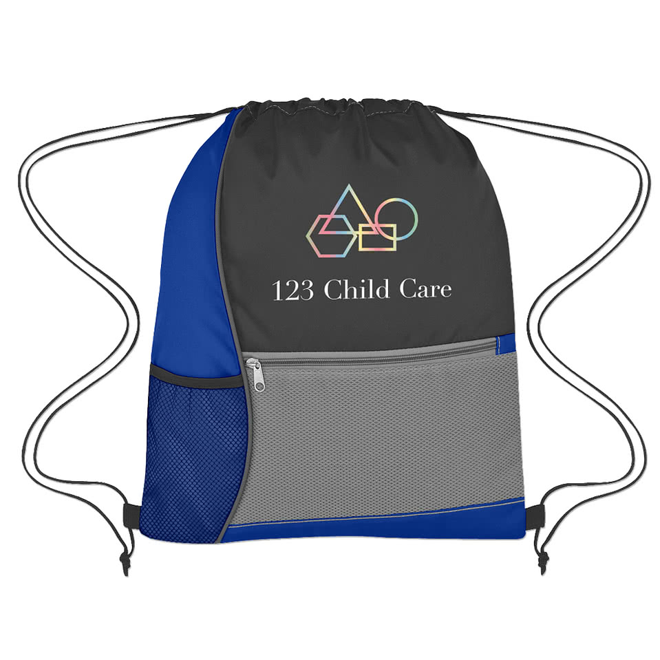 Color Block Sports Pack Drawstring Bag