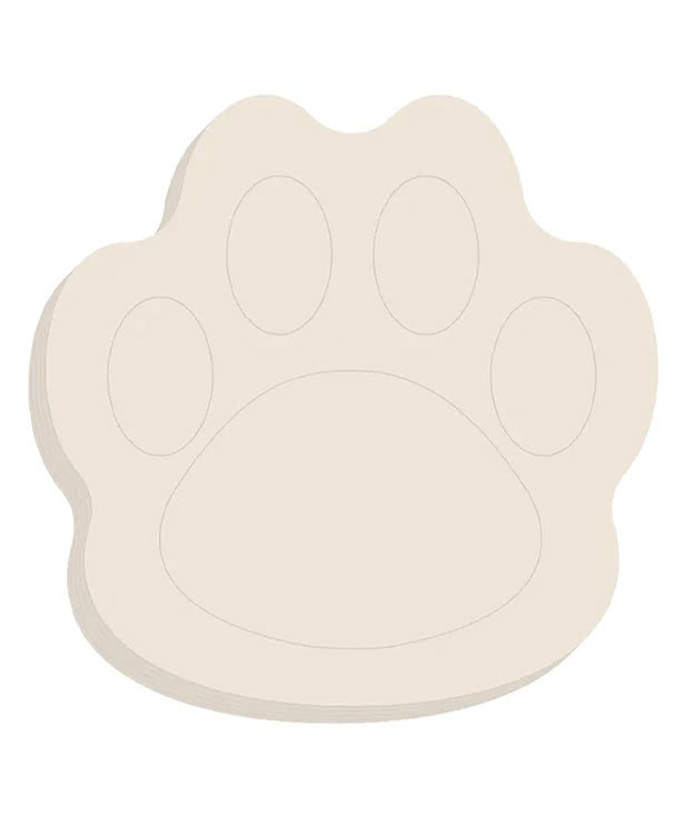 Full Color Paw Print Sticky Note - 3" x 3" -  25 sheets/pad (Case of 500)