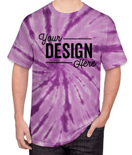 Port & Company Tie-Dye T-shirt - Color: Purple