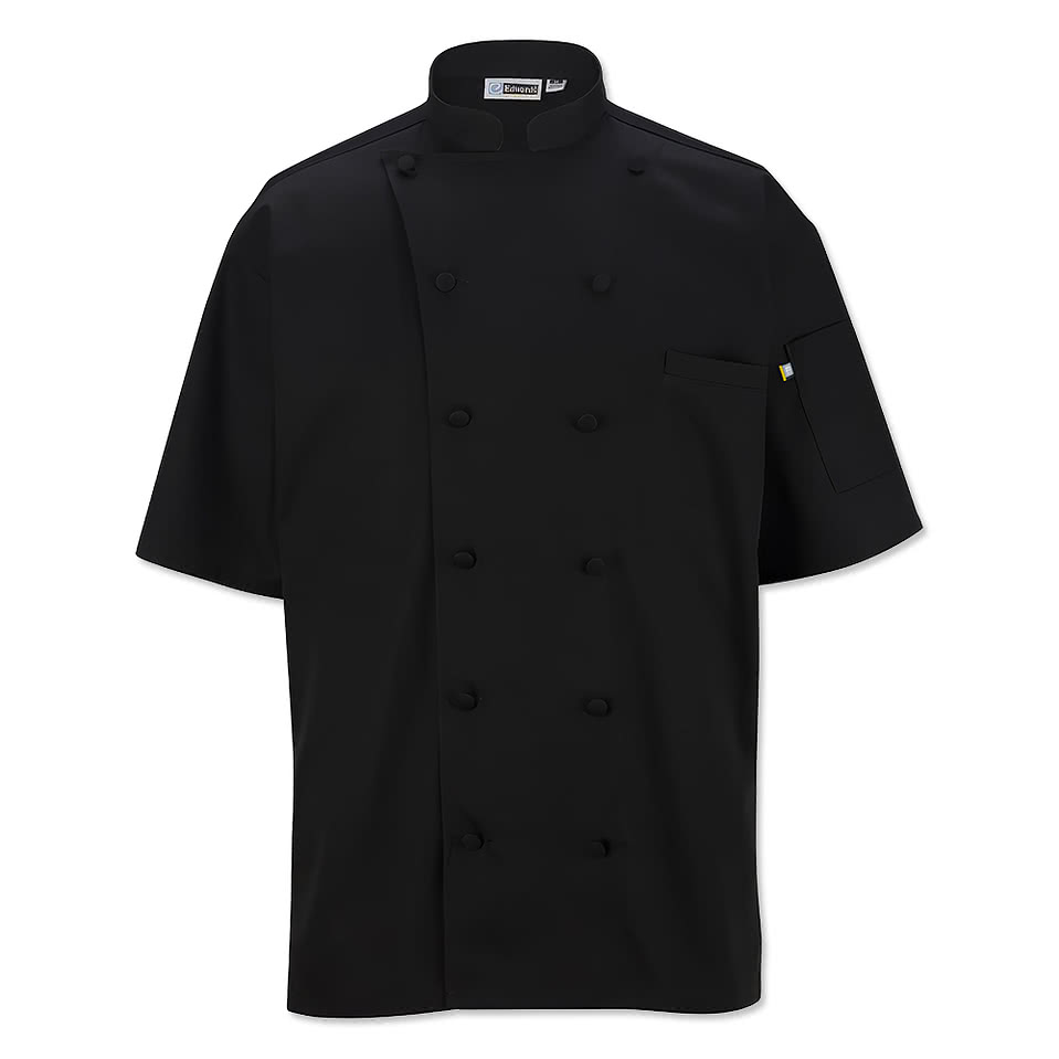 Edwards 12 Button Mesh Back Short Sleeve Chef Coat