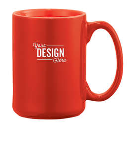 14 oz. Two-Tone Ceramic Mug - Color: Red