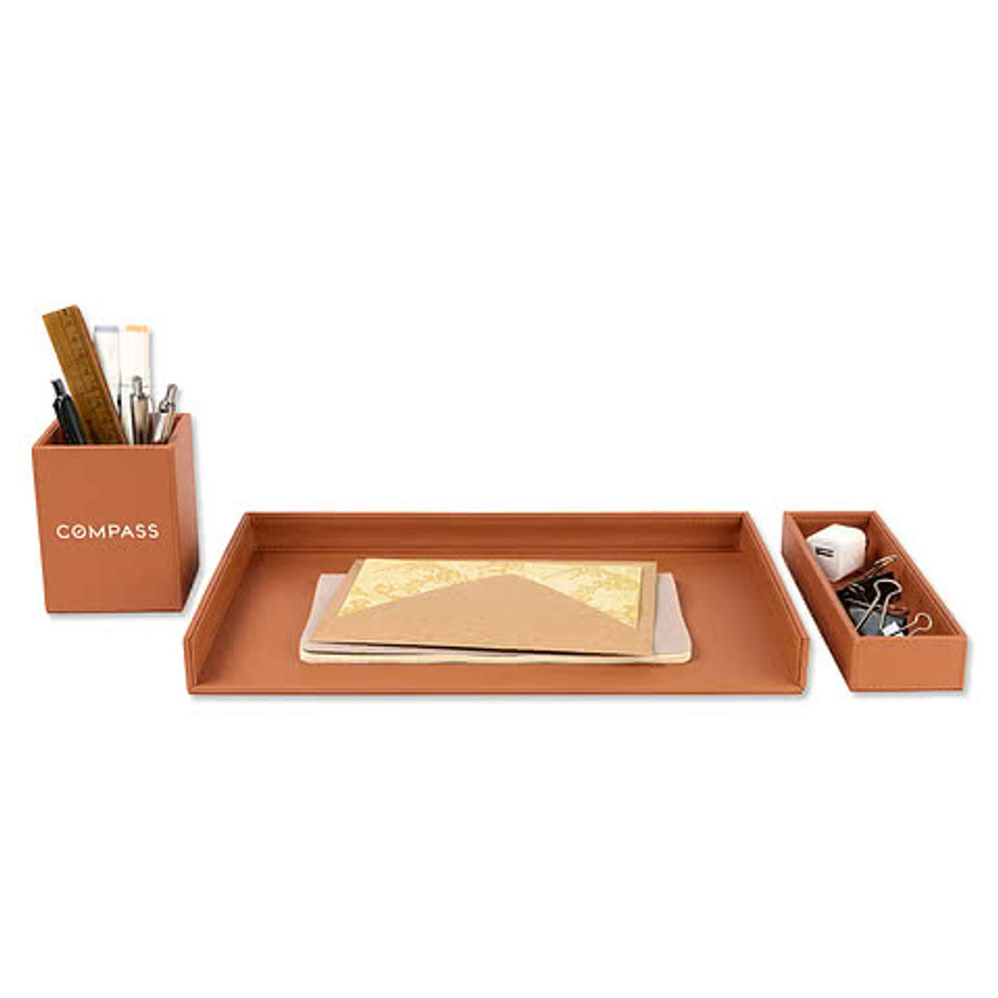 Easton 3 Piece Desktop Organizer Set in Black