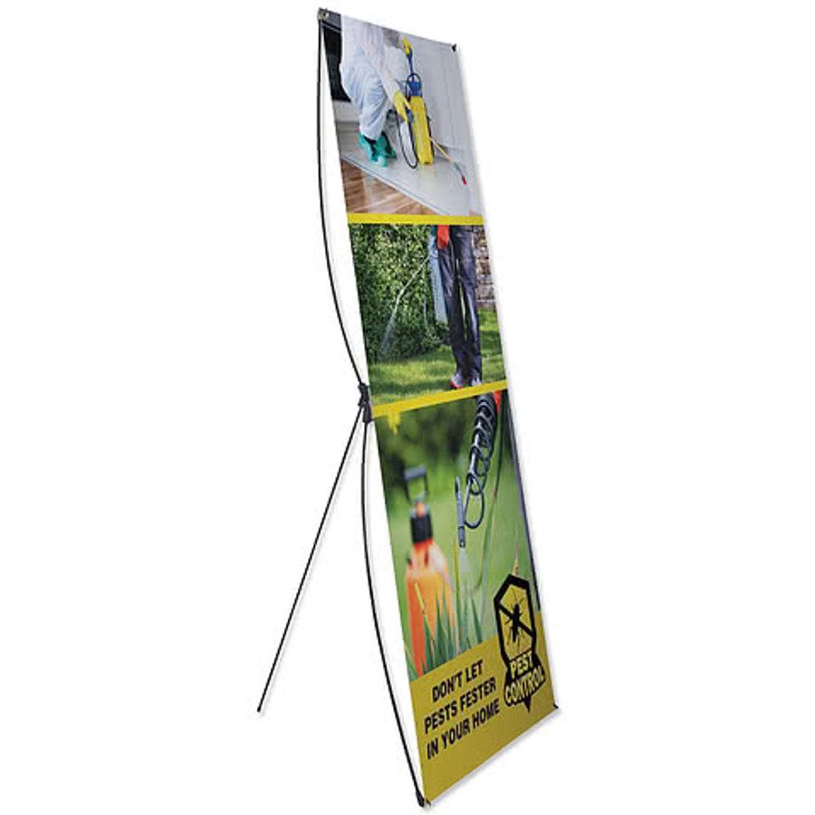 Full Color 31.5" x 79" Tri-X Banner Kit in Red
