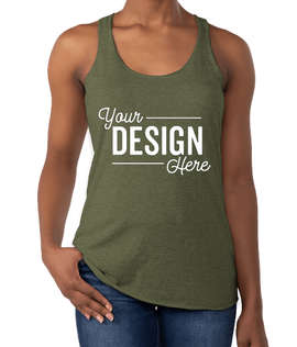 Next Level Women's Tri-Blend Racerback Tank - Color: Military Green
