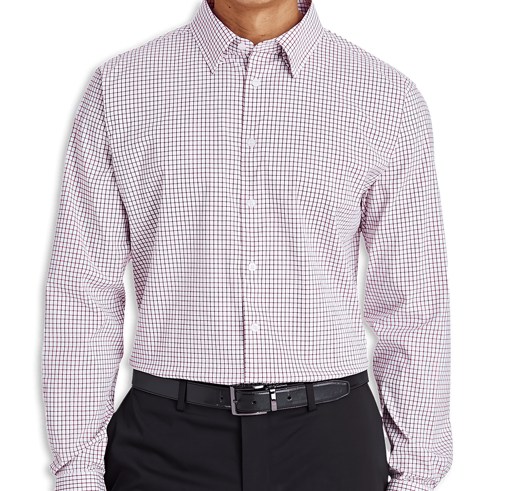 Devon & Jones CrownLux Micro Windowpane Performance Dress Shirt - Printed-default