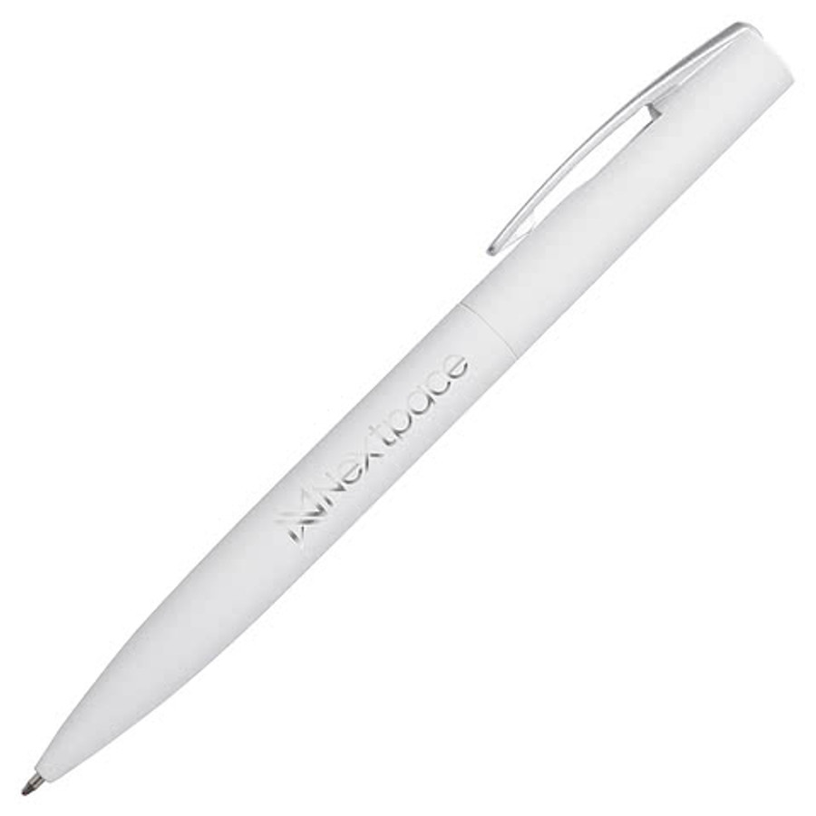 Berns Metal Twist Ballpoint Pen in White