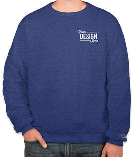 Embroidered Champion Powerblend Crewneck Sweatshirt - Color: Royal Blue Heather