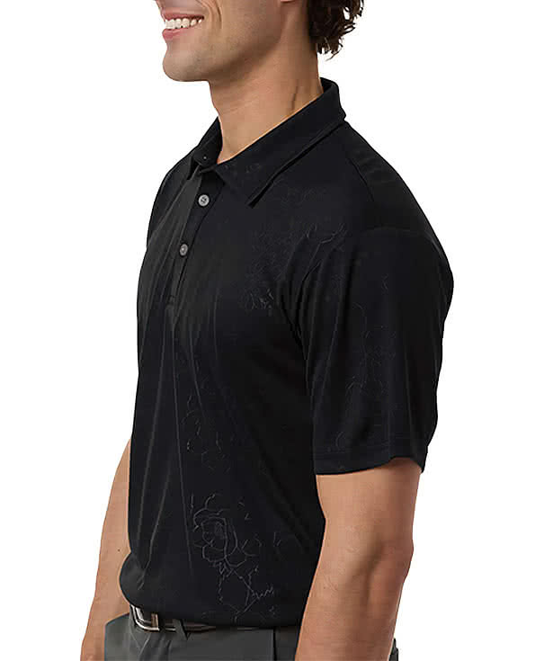 Swannies Ehrman Recycled Floral Pattern Performance Polo - Printed